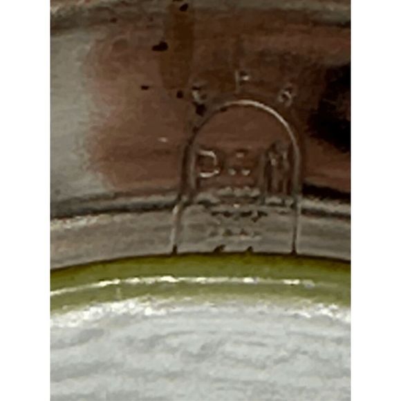 PM Italy Glass Bowl W/ Metal Pedestal & Frosted Glass Carved Bowl 9.25 VTG Rare - Picture 4 of 8